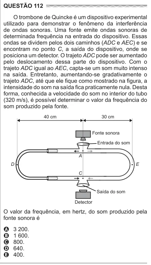 Imagem da questão 112 do ENEM 2017