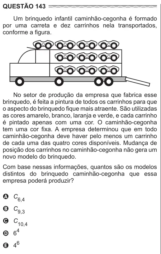 Imagem da questão 143 do ENEM 2017