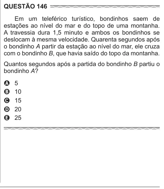 Imagem da questão 146 do ENEM 2017