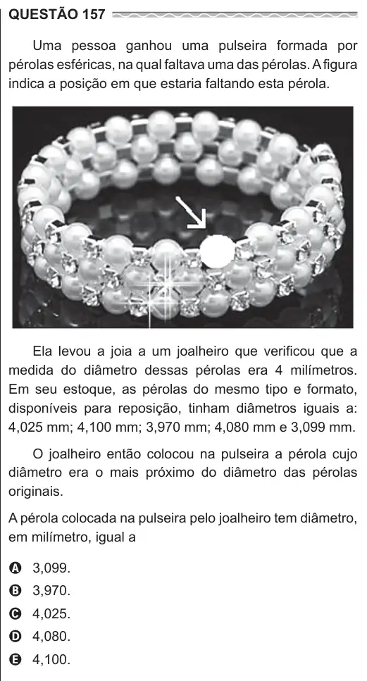 Imagem da questão 157 do ENEM 2017