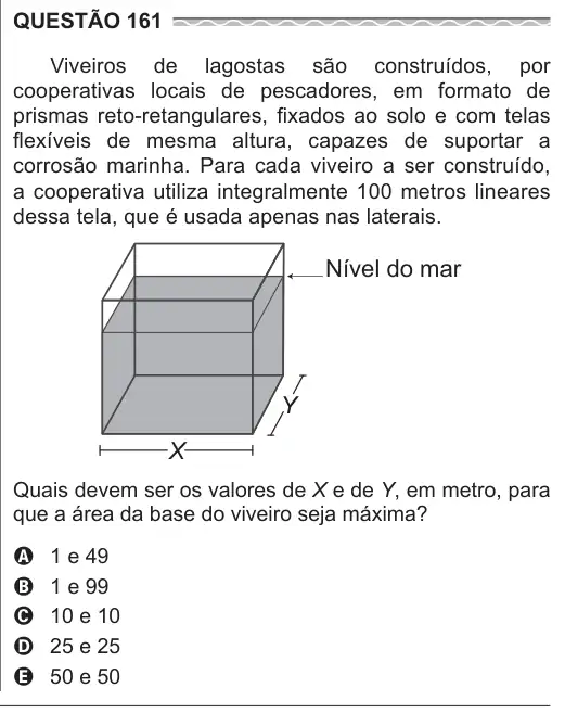 Imagem da questão 161 do ENEM 2017