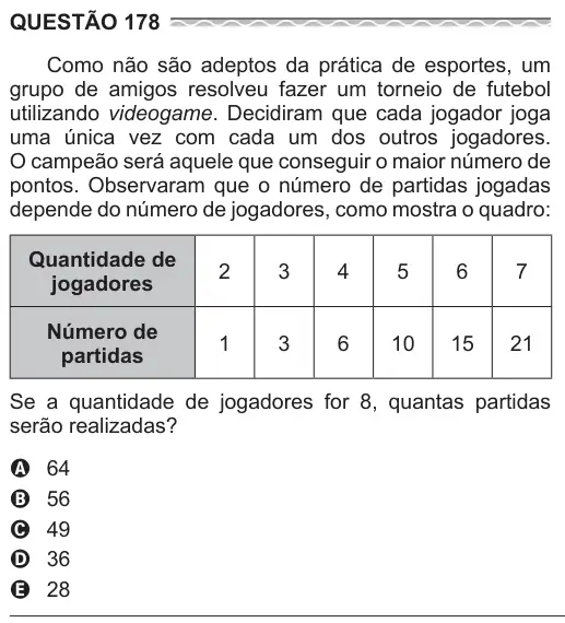 Imagem da questão 178 do ENEM 2017