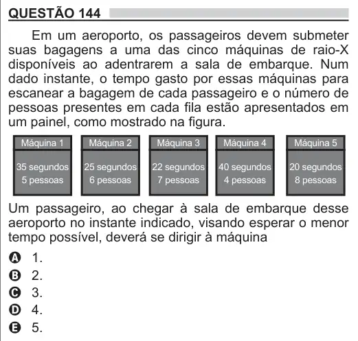 Imagem da questão 144 do ENEM 2018