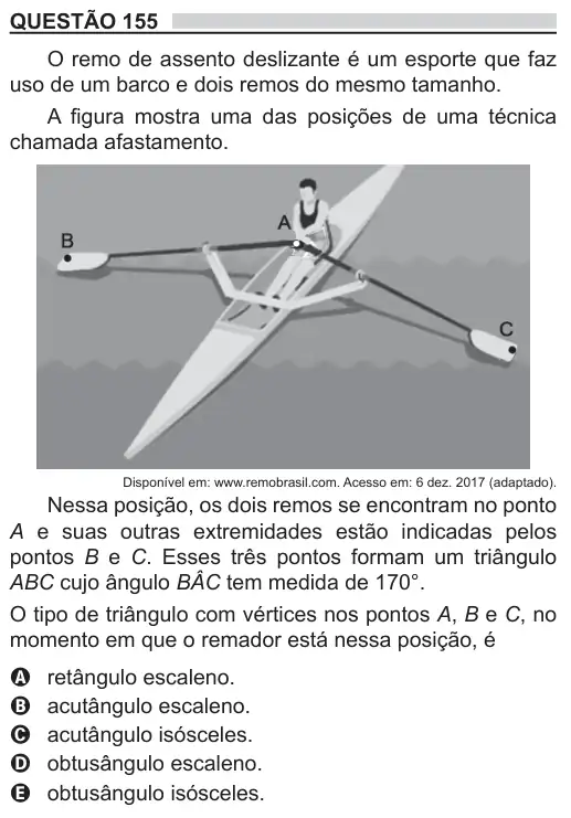 Imagem da questão 155 do ENEM 2018