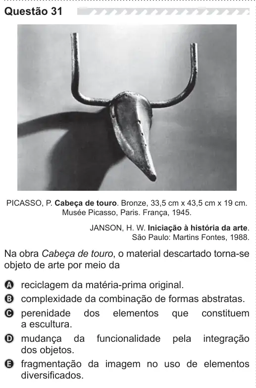 Imagem da questão 31 do ENEM 2019