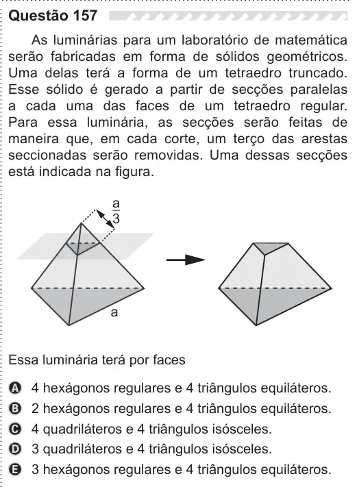Imagem da questão 157 do ENEM 2019