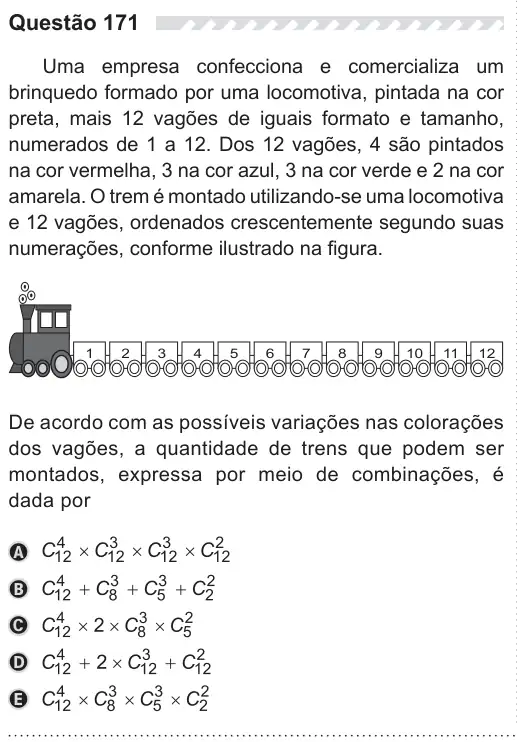 Imagem da questão 171 do ENEM 2019
