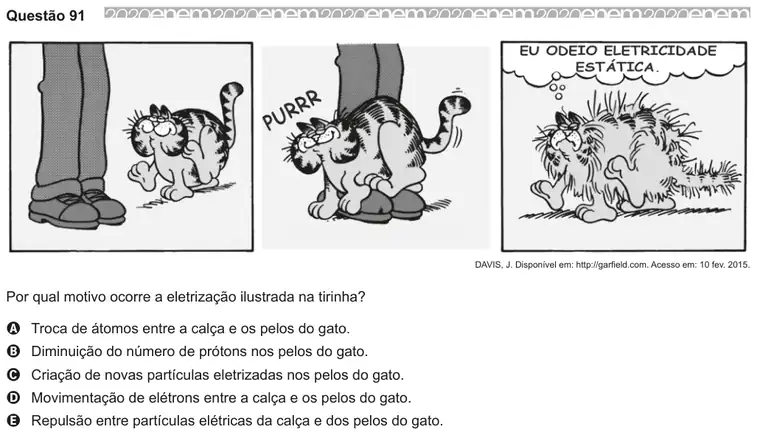 Imagem da questão 91 do ENEM 2020