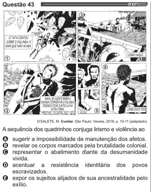 Imagem da questão 43 do ENEM 2021