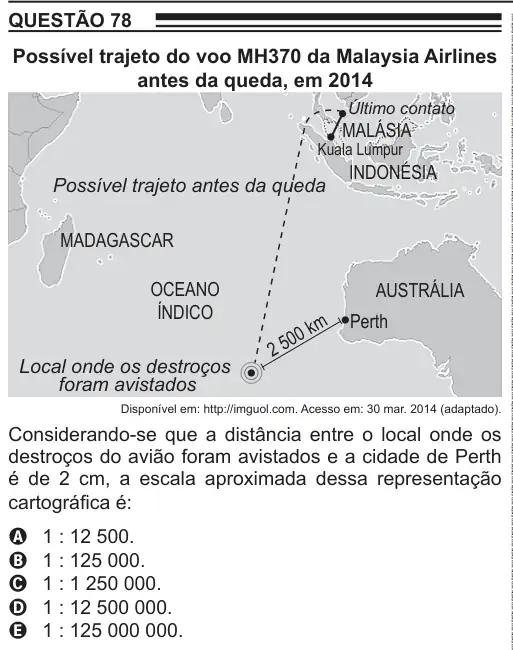 Imagem da questão 78 do ENEM 2022