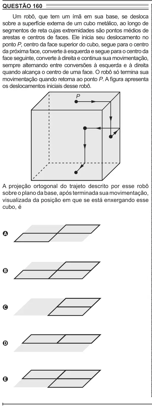 Imagem da questão 160 do ENEM 2022