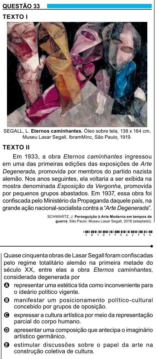 Imagem da questão 33 do ENEM 2023