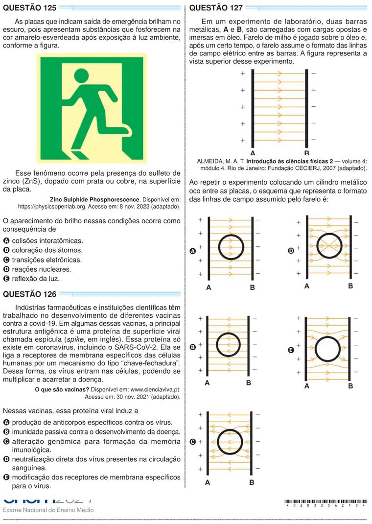 Imagem da questão 127 do ENEM 2024