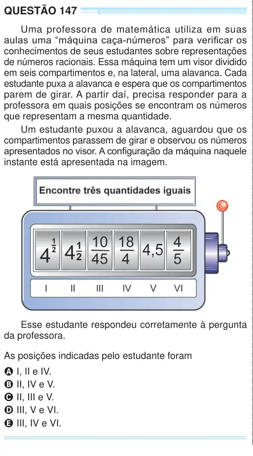 Imagem da questão 147 do ENEM 2024
